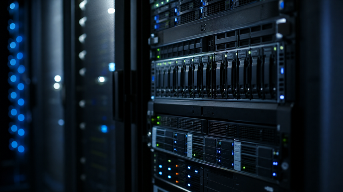 Server infrastructure in a data centre — the kind of environment that AI-generated zero-day exploits are designed to target.