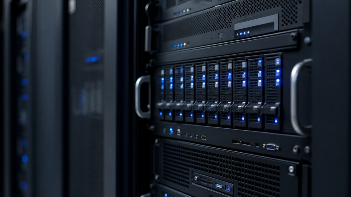 Server racks in a data centre — the infrastructure that underpins the software platforms where Mythos-class models have reportedly found thousands of unpatched vulnerabilities.