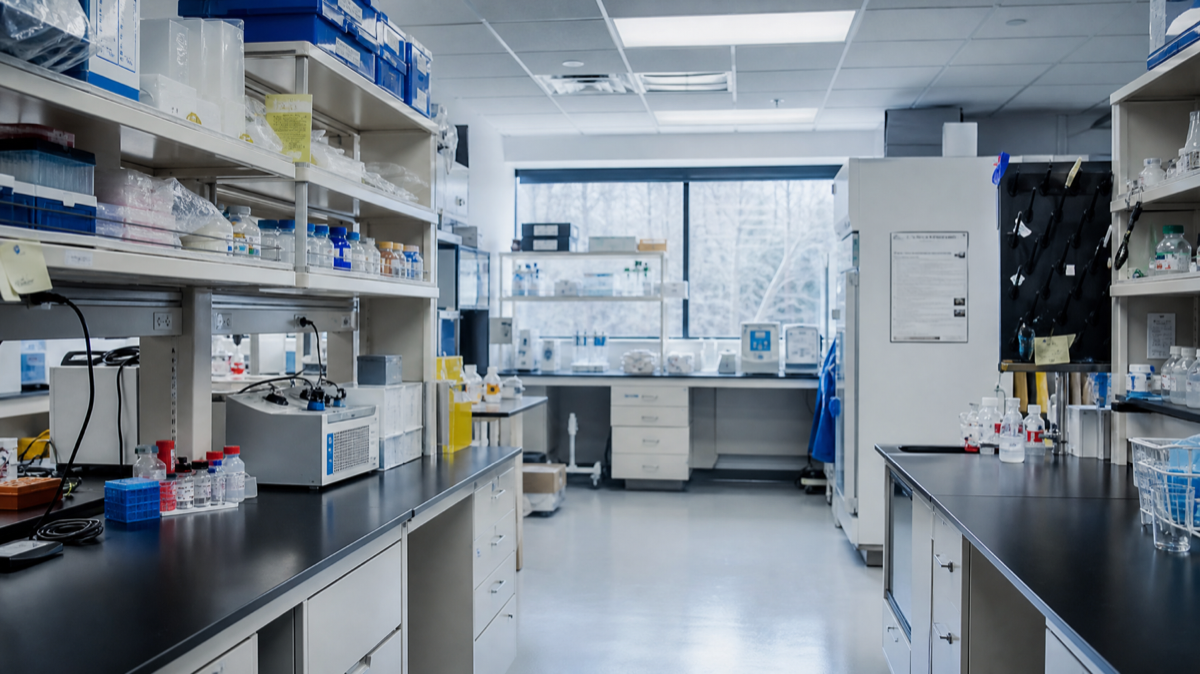 A research laboratory where scientists are beginning to integrate AI tools into their experimental workflows.