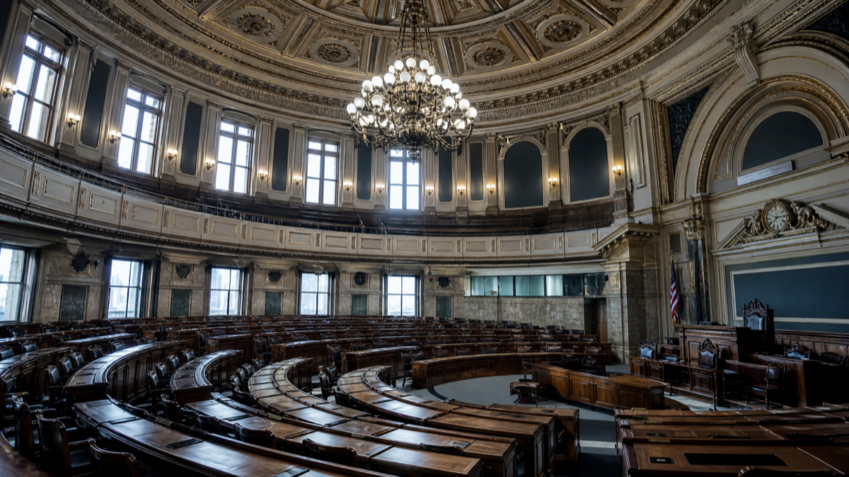 The Illinois State Capitol in Springfield. The House voted 110–0 to pass SB 315, the Artificial Intelligence Safety Measures Act, on 28 May 2026.