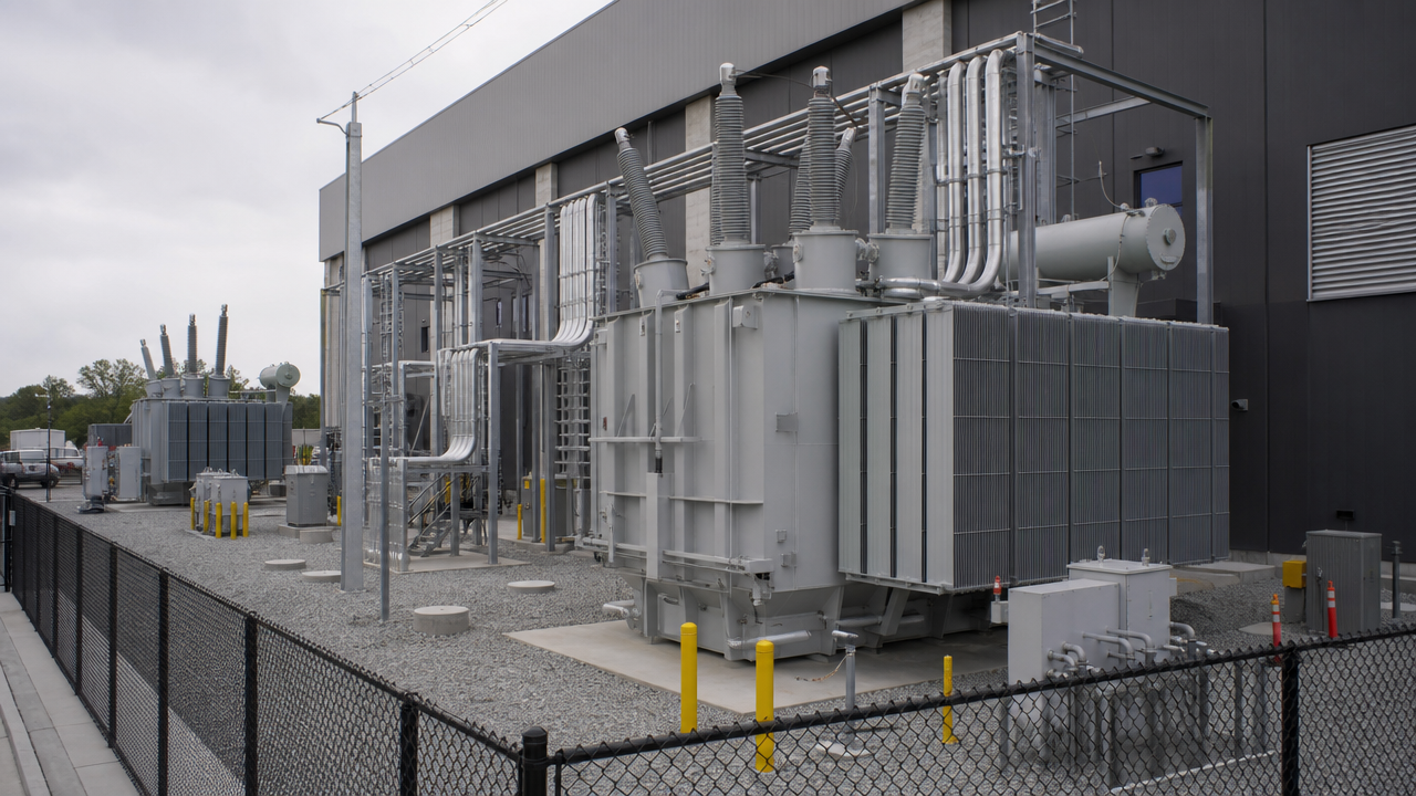 AI capacity is built through grid connections and industrial delivery as much as through accelerator orders. Image: SUPERBASH_.