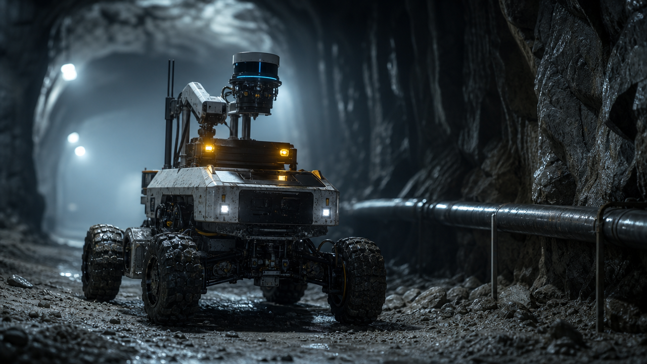 Industrial robots must navigate dust, uneven ground, poor connectivity, and changing work zones that expose brittle autonomy. Image: SUPERBASH_.