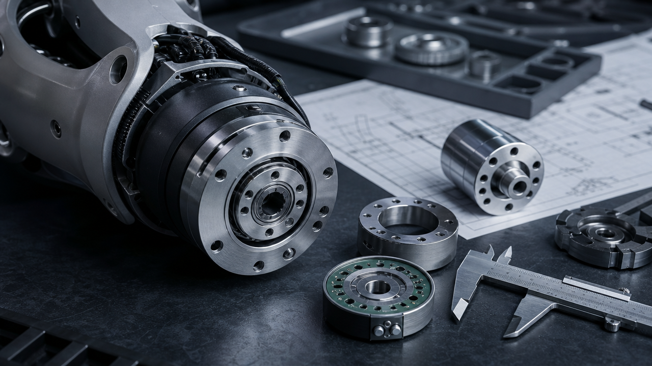 Actuators, bearings, and transmissions are becoming the hidden economics of humanoid robotics. Image: SUPERBASH_.