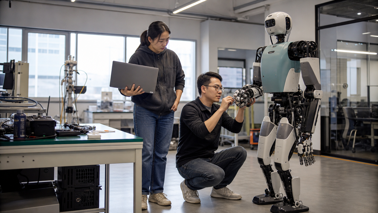 Engineers evaluate multi-articulated hands and tactile sensor arrays to improve fine motor manipulation in dynamic workspace conditions. Image: SUPERBASH_.