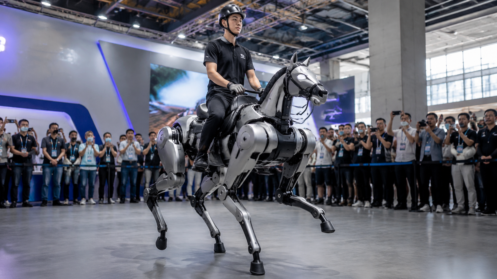 Robot Horse and Rider Demonstrated at Chinese Robotics Conference