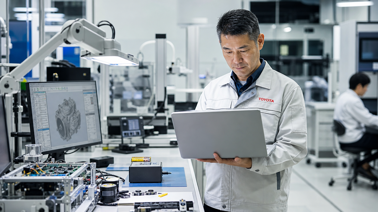 Toyota North America's deployment of 50 production agents represents a shift toward real-time, continuous automation in manufacturing workflows. Image: SUPERBASH_.