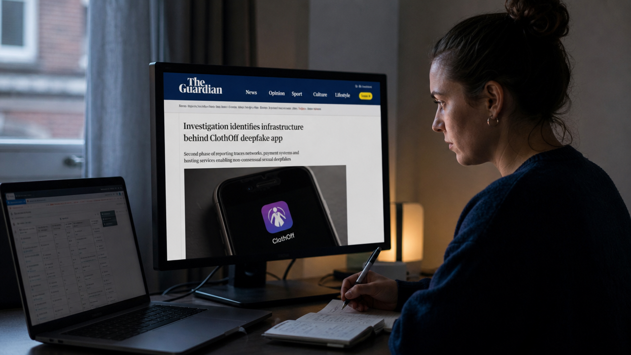 Guardian investigation identifies infrastructure behind ClothOff deepfake app