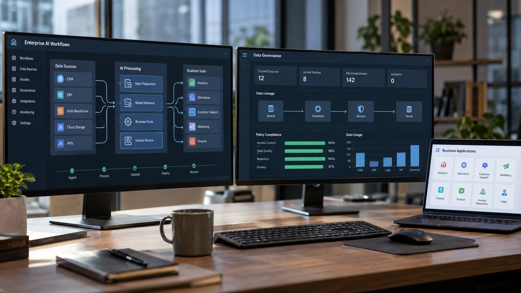 Enterprise agents need a governed layer connecting models to company data, identities and repeatable workflows.