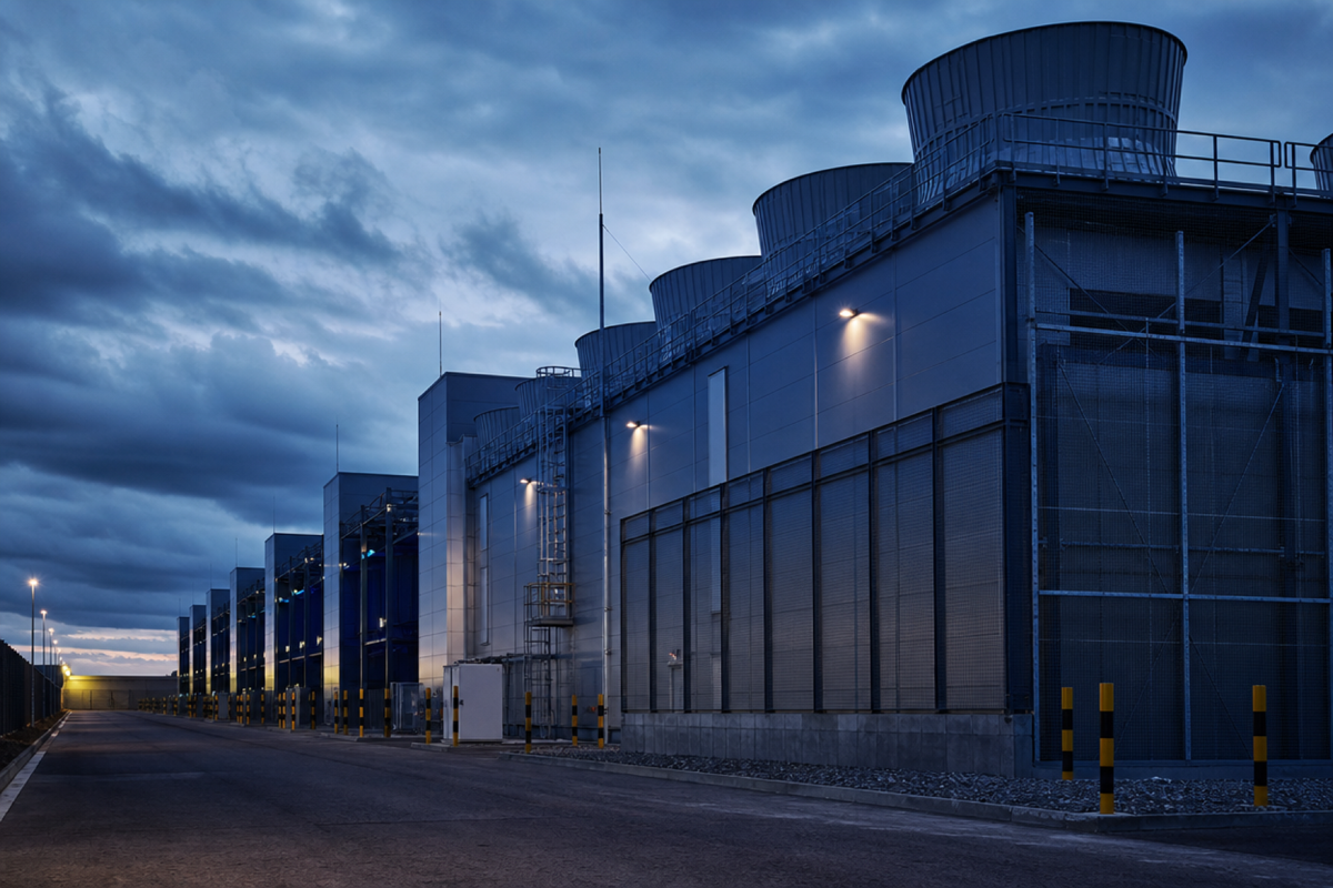 A data centre facility — the kind of European-based infrastructure that sovereign AI deployments require to meet government data residency requirements.
