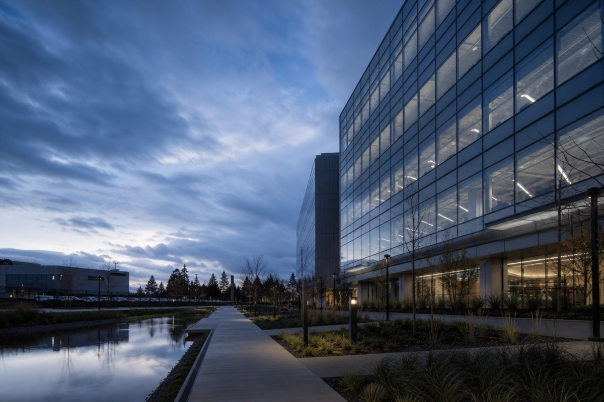 Google's Mountain View campus — the headquarters of the company that is now beginning to monetise its AI-first search experience.
