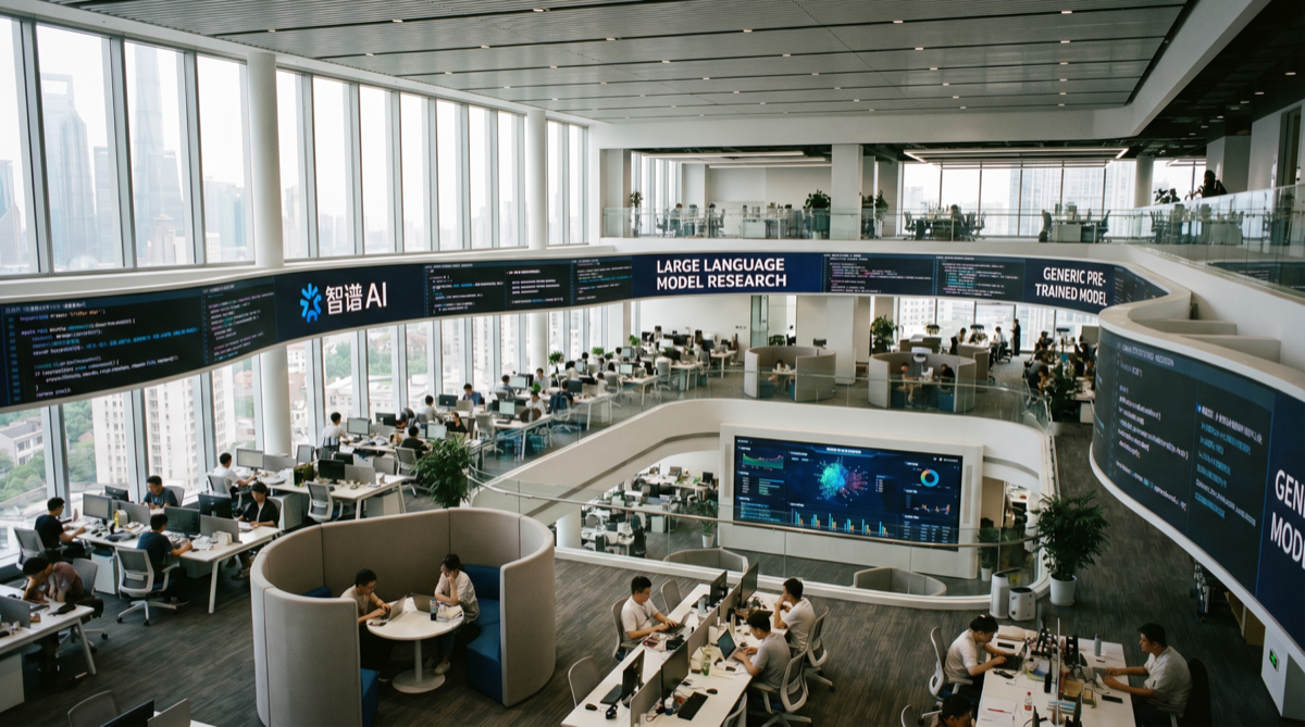 Moonshot AI's research facility in Beijing. The company employs over 400 researchers and engineers working on large language model development, with a particular focus on long-context processing capabilities.
